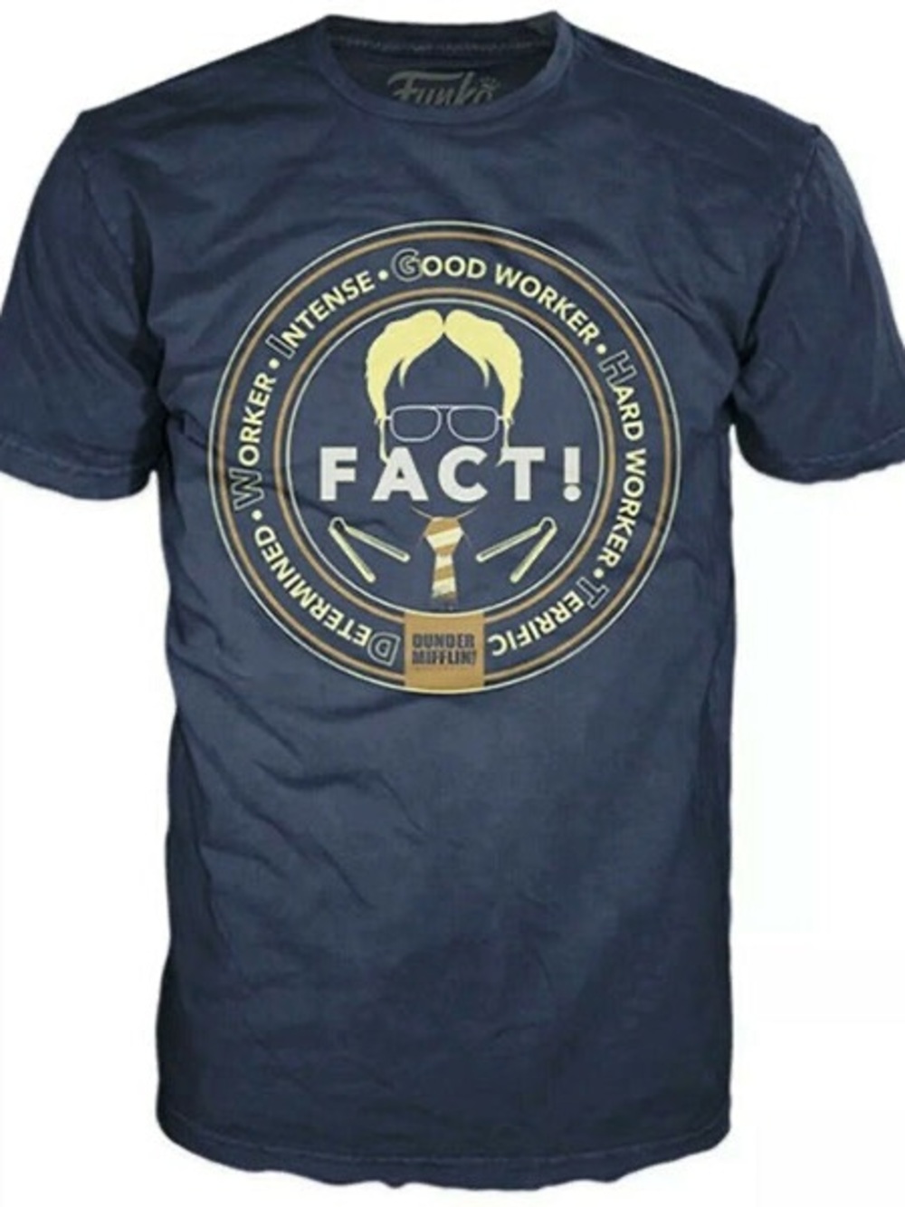 [UNISEX] Funko The Office Dwight Schrute FACT! Graphic T-Shirt Small TV Show Tee